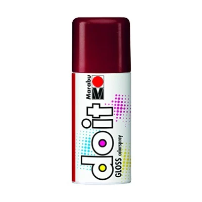 Image de Marabu Do It satiné Mat, 070 150 ML Spray Peut, Blanc, Métal, Rouge Brillant, 14.5 x 5 cm