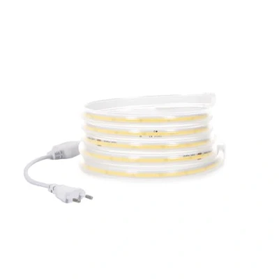 Image de Ruban LED 220V COB 320 LED/m Blanc Chaud IP65 CRI90 Largeur 12mm Coupe tous les 50cm TECHBREY