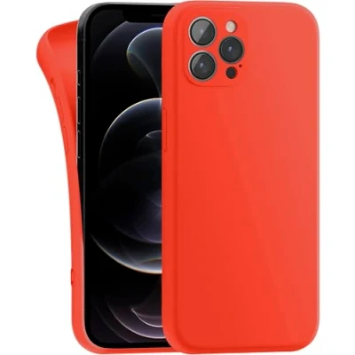 Image de MyGadget Coque Compatible avec Apple iPhone 12 Pro Max Case TPU Souple &amp; Soft Cover Protection Extra Fine Légère Étui Coloré Anti Choc et Rayures Orange