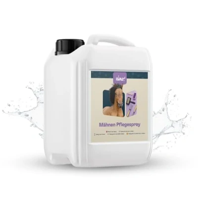 Image de nimo® Spray d&#039;entretien pour crinières chevaux et poneys queue crinière Démêlage plus facile, entretien de la crinière, soin queue, donne brillance