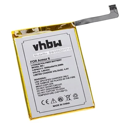 Image de Batterie compatible Ulefone Armor 6 VHBW 5000mAh 3.85V Li Ion