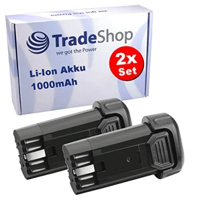 Image de Lot de 2 batteries Li ion pour DeWalt DCB095, DCF680, DCF680N1, DCF680N2, DCF680G2, DCF680G2F QW, DCF682, DW4390, DCL023 Remplace DCB080 / 7,2 V 1000 mAh