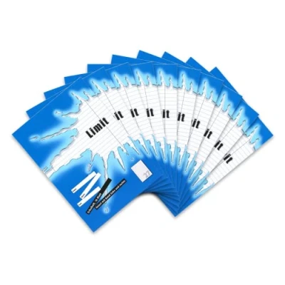 Image de Limit Lot de 10 cahiers A4 16 feuilles linéature 27 ligné avec marge Bleu