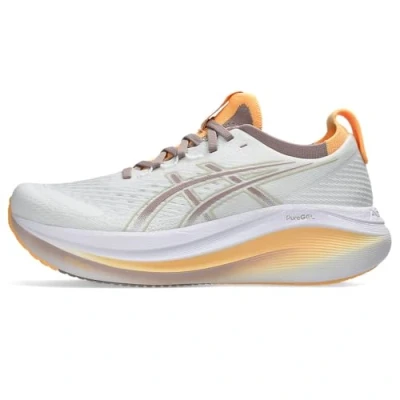 Image de Asics Gelnimbus 27 Chaussures de running sur route, Femme, Taille: 37, White/fawn Tissu / matière synthétique