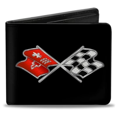 Image de Buckle Down Portefeuille à Deux Volets Corvette pour Homme, Multicolore 1, 10,2 x 8,9 cm