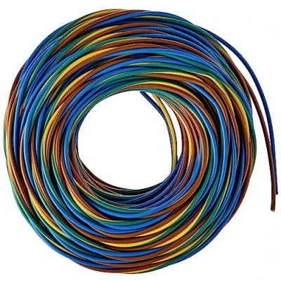 Image de Electraline 25141 Câble H07 V K 3X1X1,5 25M Noir/Bleu/Jaune/Vert