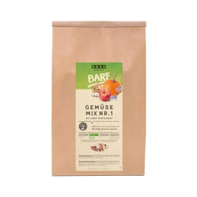 Image de GRAU L’original Mélange No 1 De Légumes Séchés Avec Fruits Pour Menus BARF Chiens, Lot (1 x 1,2 kg), Complément Alimentaire Chiens