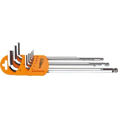 Image de NEO TOOLS 09 525 Ensemble de tournevis coudés 1.5 mm, 2 2.5 3 4 5 6 8 10 mm Acier chrome vanadium 9