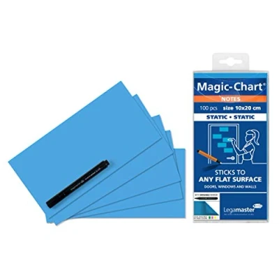 Image de Legamaster Magic chart Notes 10 x cm 100 pièces Pink p 10x20cm bleu