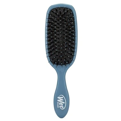 Image de WetBrush Shine Enhancer Brosse avec des poils doux Intelliflex et soies naturelles de sanglier pour aider à distribuer les huiles cheveux sans casser, en bleu élémentaire