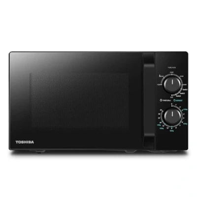 Image de Toshiba Four à micro ondes 20 L MW2 MG20PF(BK)/GE, 800W/1000W Grill, avec grill croustillant et fonction de cuisson combinée, 9 Niveaux Puissance, Ampoule LED, Dégivrage facile, Noir