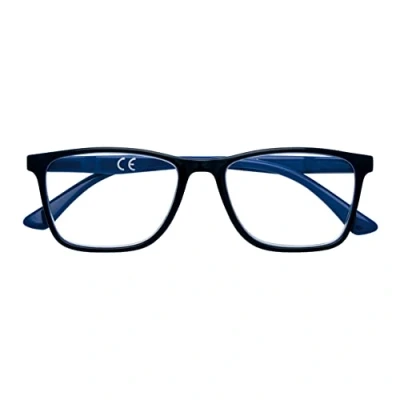 Image de Zippo Lunettes de lecture de, faite avec un cadre lignes douces, idéale pour les hommes et femmes, dioptrie +3,50, noires, cannes bleues