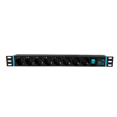 Image de Infitronic INSV1004 19 Pouces 8 Prises multiprise 1U avec Interrupteur