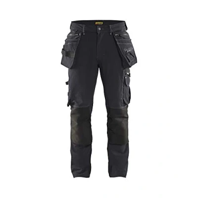 Image de Blaklader 19981644 Pantalon artisanal 4 voies extensible X1900, Gris foncé/Noir, taille C50