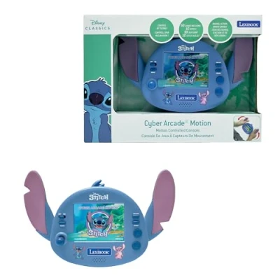 Image de Lexibook Disney Stitch Console Cyber Arcade compacte et Portable, 50 Jeux, écran Couleur LCD, Alimentation par Piles, JL3180D