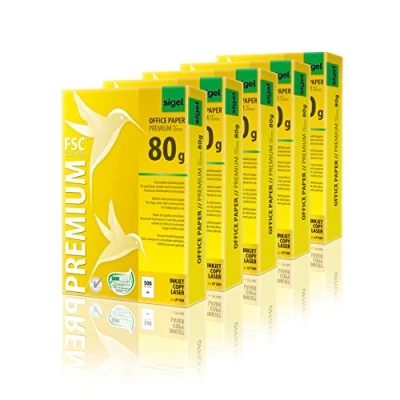 Image de Sigel LP500 Premium Papier multifonctions A4 80 g Vierge/imprimable 2 côtés Lot de 5 x 500 feuilles (Import Allemagne)