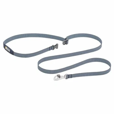 Image de RUFFWEAR Flagline Laisse pour Chien Multi Usage Mains Libres sans Traction Légère, réglable et Robuste, Anti enchevêtrement, la Promenade Le Dressage du Chien, 1,9 m, Gris Basalte