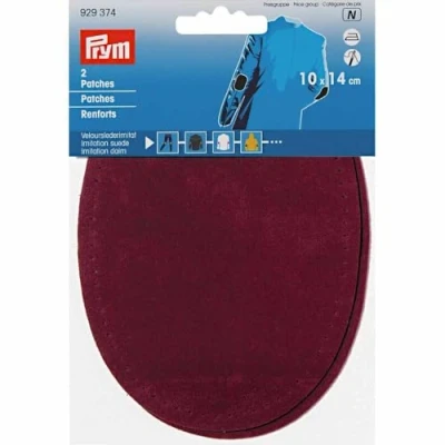 Image de Prym Patches Imitation Suede for Ironing/Sewing on 14x10 cm Dark Red
