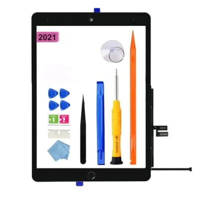 Image de JPUNG Écran Tactile kit pour iPad 9 (9e génération) 2021 10,2&quot;, 9ème génération A2602 A2603 A2604 A2605 + Bouton Home
