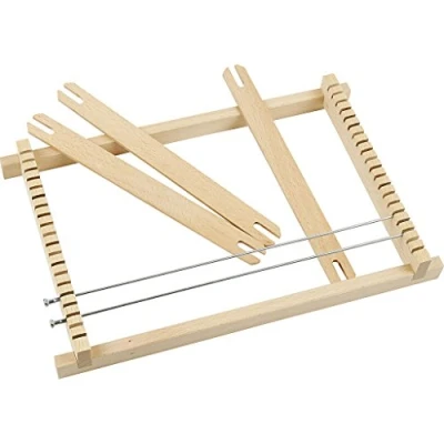 Image de Métier à tisser en bois de bonne qualité inclus 3 bobines 28x2 cm et 2 fils métal largeur. Réf 42308