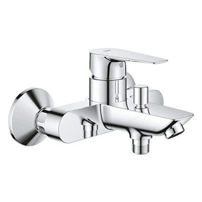 Image de GROHE Start Edge Mitigeur Monocommande Bain/Douche, Montage Mural Apparent, Inverseur Automatique 2 sorties, Chromé, 24198001