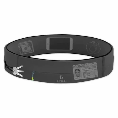 Image de Flipbelt Zipper Ceinture multibolsillo avec Fermeture éclair, Couleur Charbon