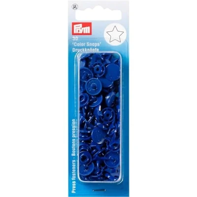 Image de Prym 393216 Boutons Pression sans Couture « Color Snaps », étoile, Bleu Royal