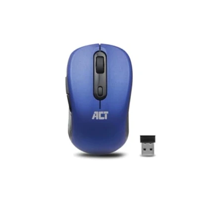 Image de ACT Souris sans Fil Bleu 1600 DPI 2.4Ghz USB Mini Dongle Gaucher et Droitier Légère AC5140