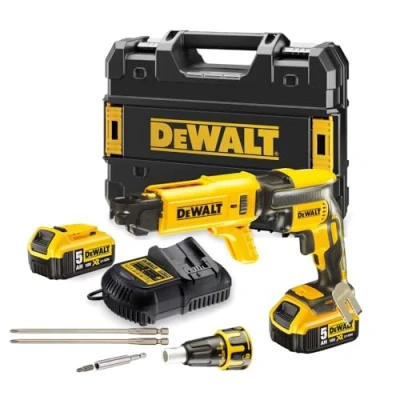 Image de DEWALT Visseuse Plaques de Plâtre Brushless 18V XR 5.0Ah Li Ion DCF620P2K QW Tournevis Électrique sans Fil avec 2 Batteries et Chargeur Vitesse à Vide 0 4400tr/min 435W