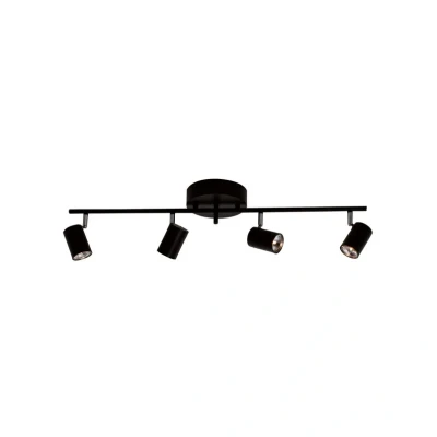 Image de Lampe plafonnier en 4 spots By Rydéns Correct matt black 17,5x83 cm