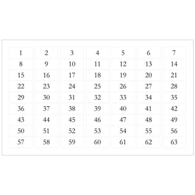 Image de 1000 étiquettes numérotées consécutivement de 1 à adhésif permanent 12x25 mm blanc chiffres numéros autocollants