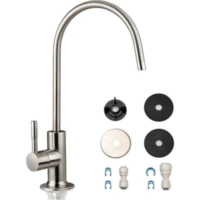 Image de iSpring GA1 BN Robinet à Osmose Inverse sans Plomb pour Systèmes de Filtration d&#039;eau Potable RO, Nickel Brossé