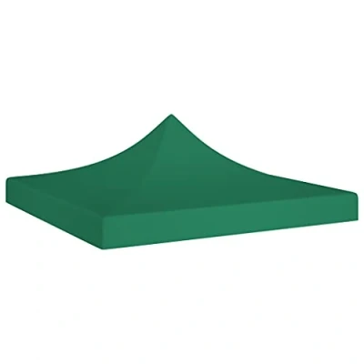 Image de vidaXL Toit de Tente Réception Toile Chapiteau Remplacement Escamotable Pavillon Jardin 3x3 m Vert 270 g/m²