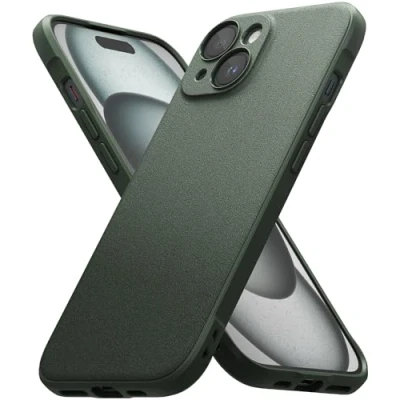 Image de Ringke Coque pour iPhone 15 [Onyx] Antichoc Protection Robuste Flexible Ultra Fine TPU Souple Durable Étui Dark Green