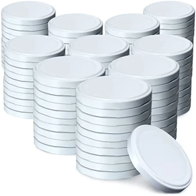 Image de couvercle à vis Kadax FI82 mm, ensemble de couvertures torsion en métal, remplacement pour pots Mason, avec 6 dents colonne montante les verres collision
