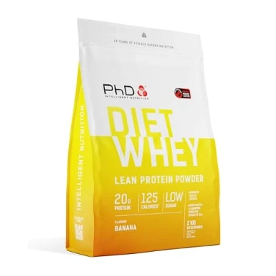 Image de PhD Nutrition Diet Whey Poudre de protéines 2kg Banane, Pauvre en calories, High Protein pour compléter le régime avec 16g par portion