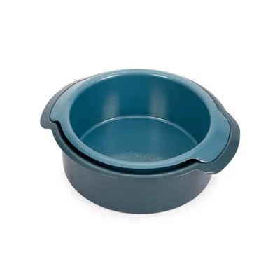 Image de Joseph Nest Ensemble de 2 Moules à Gâteau Antiadhésif Ronds, 23 cm &amp; 20 cm, Acier au Carbone, Poignées Faciles Tirer, Empilables, Garantie 10 Ans