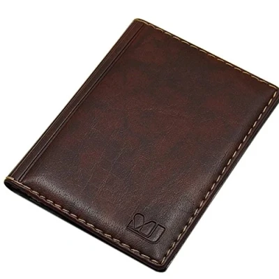 Image de Élégante Pochette de Carte d&#039;identité et Porte crédit 4 Compartiments MJ Design Germany Made in UE en diverses Couleurs Designs (Design 1 / Marron)