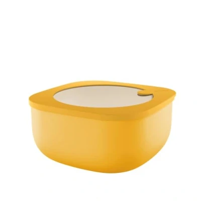 Image de Guzzini Kitchen Active Design, STORE&amp;MORE BIO, Récipients hermétiques bas pour réfrigérateur/congélateur/four à micro ondes (L) Jaune Mangue, 19,5 x h9,3 cm 1900 cc 170721236