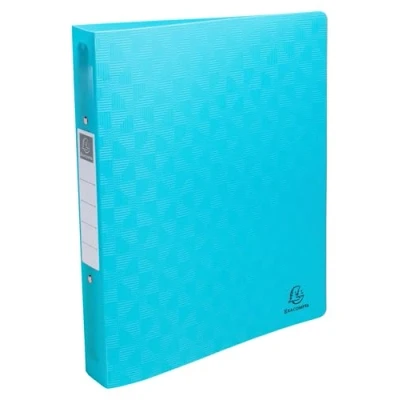 Image de Exacompta Réf. 54930E Carton de 12 classeurs semi rigides Pop&#039;N Co PP recyclé 2 anneaux ronds dos 40 mm Format extérieur : 32x26,8 cm à classer A4 Maxi 4 couleurs assorties
