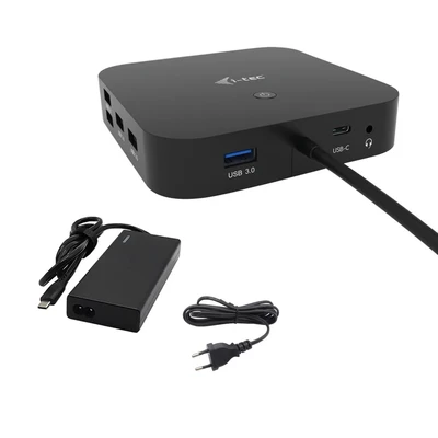 Image de i Tec USB C HDMI DP Station d&#039;accueil 65W + Chargeur universel 77 W C31HDMIDPDOCKPD65