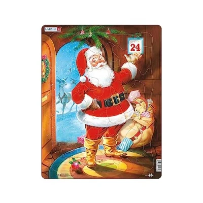 Image de Larsen JUL1 Père Noël à la Veille de Noël, Puzzle Cadre avec 33 pièces