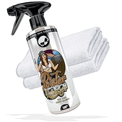 Image de Nuke Guys Kit de nettoyage du cuir et des tissus d’ameublement 500 ml Avec 2 chiffons en microfibre Idéal pour sièges voiture, coussins, cuir, tapis, tissu