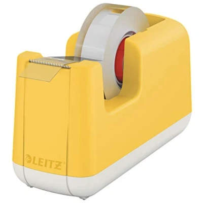 Image de Leitz Dévidoir à Ruban Adhésif, Base Robuste, Cosy, Jaune, 53670019