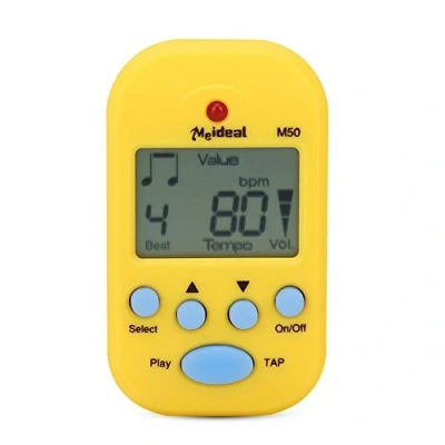 Image de Metronome Mini métronome multifonctionnel numérique Beat pour piano, violon, guitare(jaune)