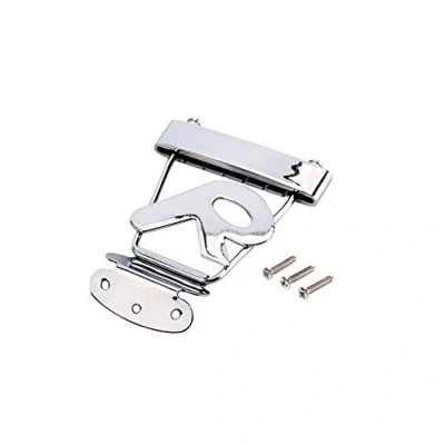 Image de Alnicov guitare cordier pont métal R forme 6 cordes semi creux archtop Jazz basse pièce de rechange Chrome