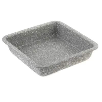 Image de Salter BW02780G Marblestone Moule De Cuisson Carré 23cm à Gâteau, Antiadhésif Plaque Cuisson, Four, Plat Rôtir, Acier au Carbone, Sans PFOA, résistant four jusqu&#039;à 220 degrés