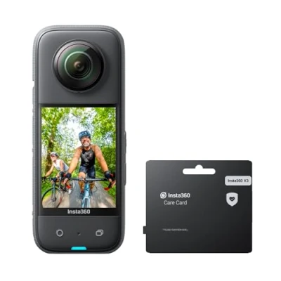 Image de Insta360 X3 avec la Garantie Care caméra d&#039;action 360 étanche capteurs 1/2&quot; de 48MP, vidéo HDR Active en 5,7K, Photo 72MP, Mono Objectif 4K, Mode Me 60ips, écran Tactile
