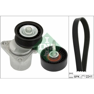 Image de INA 529 0387 10 Jeu de courroies trapézoïdales à nervures Contrôler et changer roue libre alternateur si nécessaire FORD: S Max Mk1, Galaxy Mk2 MPV