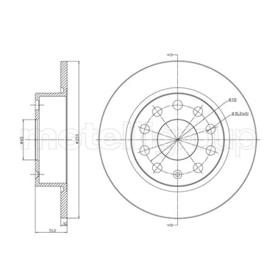 Image de Disque de frein METELLI 23 0724C